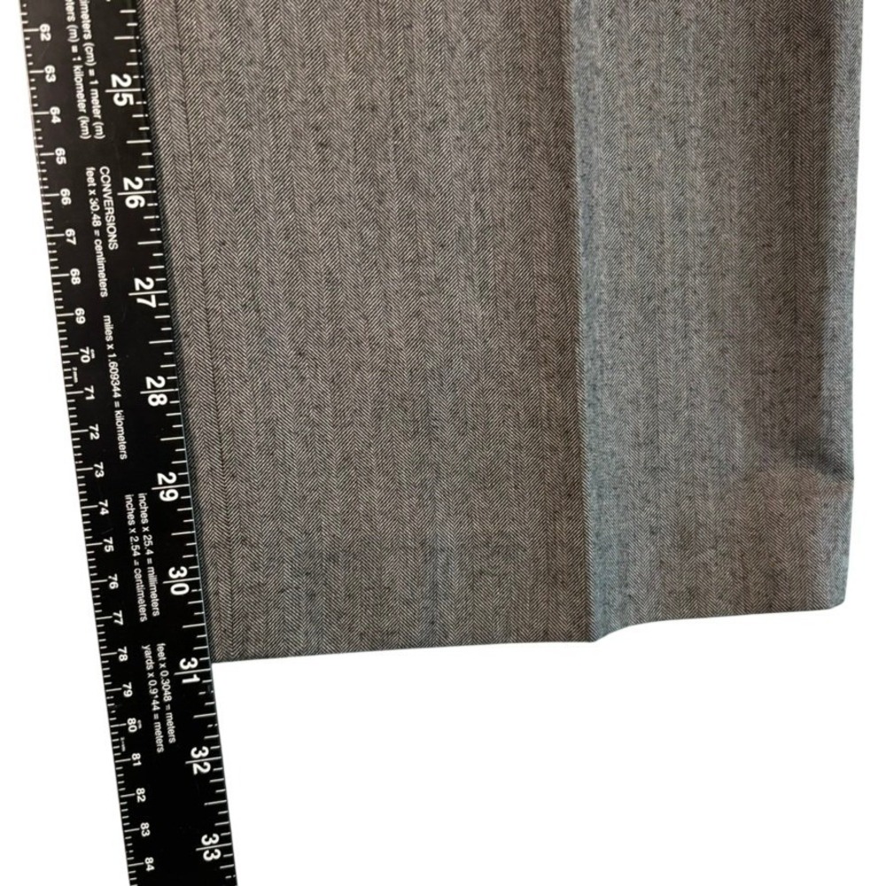 Banana Republic Mens 33x32 Dress Pants Grey Herringbone Tailored‎ Fit Flat Front - Picture 5 of 11